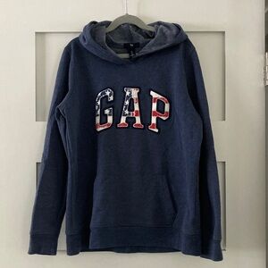 Gap USA Hoodie Kids Boys Small Red White Blue Logo